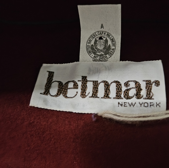 Betmar Style WPL 5923 100% Wool  Late 1950s early 1960s Cherry Red - Picture 6 of 16